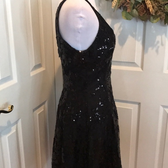 Dress the Population black lined dress w sequins - Picture 6 of 9